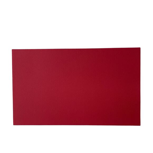 GUCCI Herbarium Pet Feeding Mat Leather Red & Cream Designer Pet Accessory NEW - Picture 3 of 15